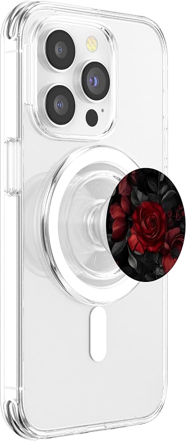 Goth Floral Red Rose Moody Black Dark Academia Flowers PopSockets PopWallet for MagSafe