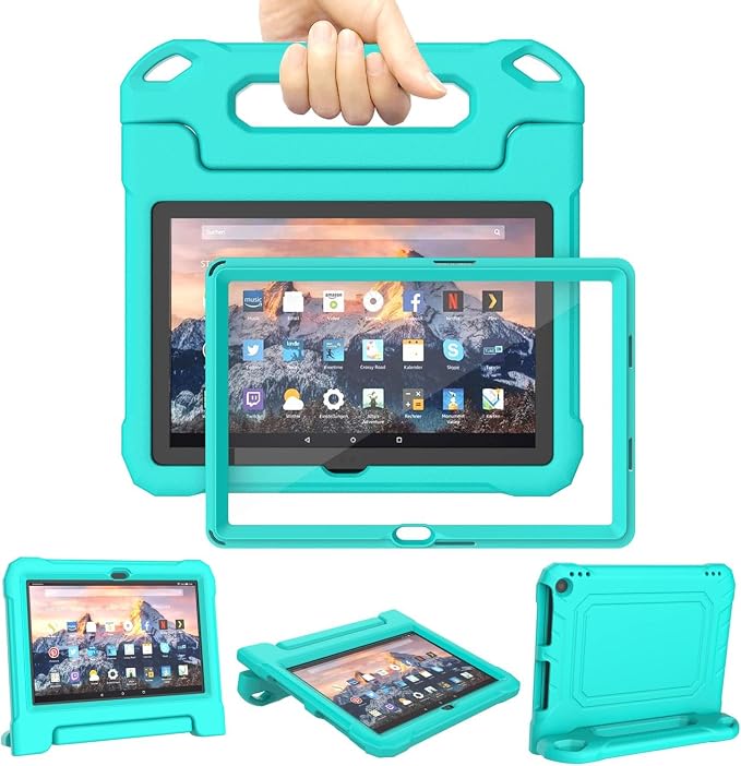 DJ&ampRPPQ Kids CaseEVA Strong Anti Drop is Suitable for 10 inch Tablet. Not Compatible with Ipad 10in Tablet Black