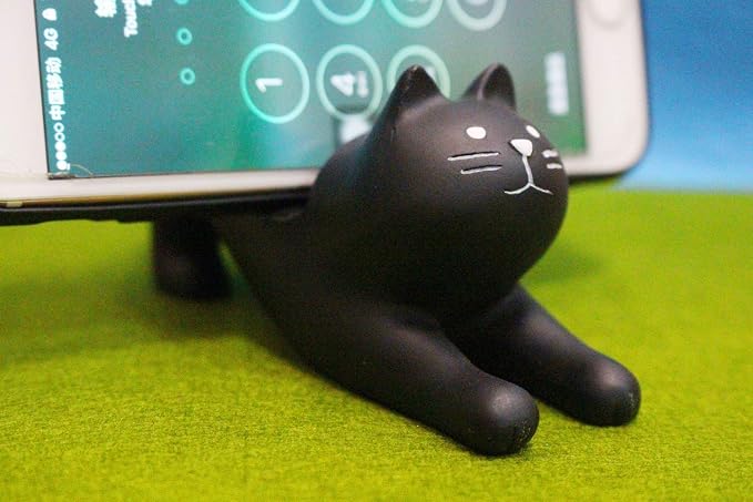 BOLLEY JOSS Desk Cell Phone Holder Stand Pink Sofa with Cute Cat Kitty for Office Free You Hands Home Ornament