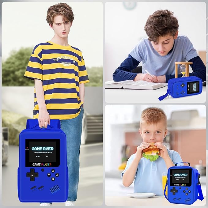 School Backpack for Boys,3pcs Gamer Boys Backpack with Lunch Box Set for Kids Children Teens Elementary Middle School,17" Large Capacity Student Bookbag & Multifunctional Video Game Travel Bag