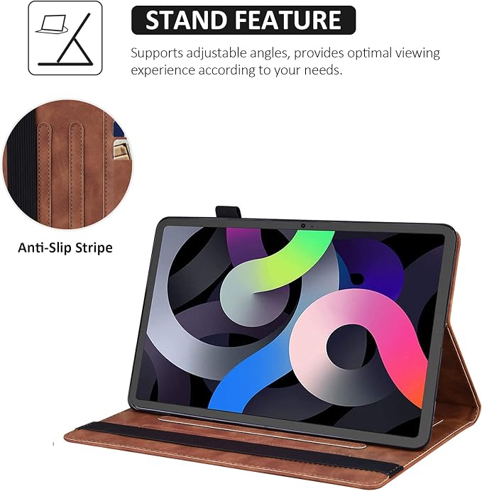 Dteck Case for Samsung Galaxy Tab S9 FE+ Plus 5G Tablet Case 12.4 2023 with Pencil HolderPU Leather Embossed Flower Cat Folio Multi-Angle Viewing Stand Shockproof Protective Tablet 12.4 CoverBlue