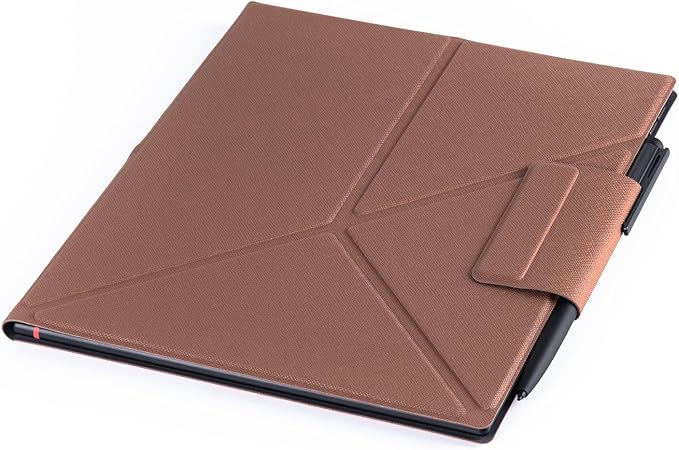 Case for Boox Note Air 5 CPU Leather Magnetic CoverBrown | Thin &amp Lightweightwith Auto Sleep/Wake2-Way Origami StandPen Buckle Design