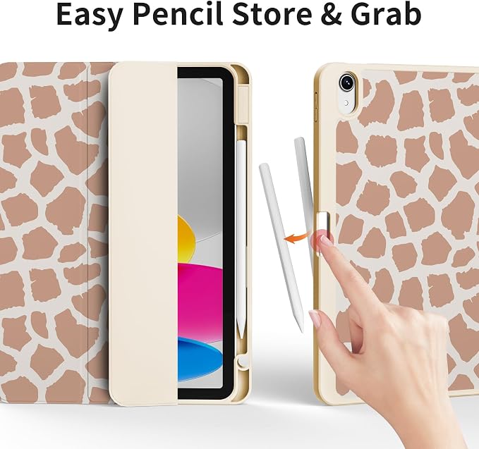 Case for iPad 11th Generation A16 Chip (2025) iPad 10th Generation Case 10.9-inch (2022) Trifold Stable Stand Protective Soft TPU Back Cover with Pencil Holder Black