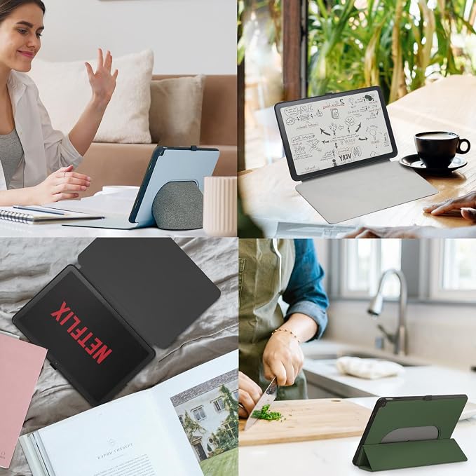 Penoval Silicone Cover Case for Google Pixel Tablet 11 inch 2023 Black | Adjustable viewing angle charging speaker dock compatible easy carry-on design shockproof protective shell slim fit