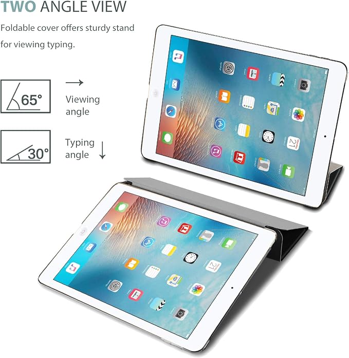 ProCase Smart Case for iPad mini 1 2 3(Model: A1432 A1454 A1455 A1489 A1490 A1491 A1599 A1600) Slim Lightweight Stand Cover with Translucent Frosted Back Support Auto Sleep/Wake -Grey