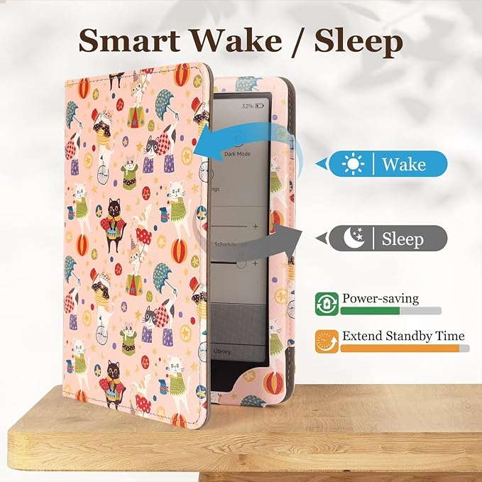 Fancity Case for Kindle Paperwhite 7/6.8 12th/11th Generation 2025 2024 | PU Leather Case with Auto Wake/Sleep Hand Strap for Kindle Paperwhite/Colorsoft Signature Edition 2021 Monet's Garden
