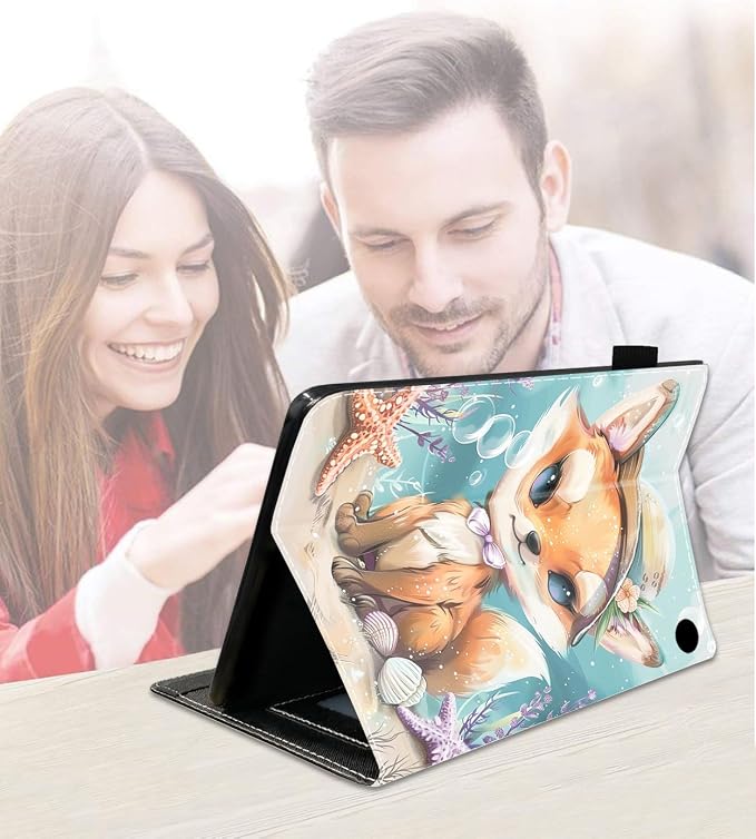 Case for Amazon Kindle Fire HD 8/Fire HD 8 Plus Tablet (12th/10th Generation 2024/2022/2020 Release) Slim PU Leather Cover with Card Slot &amp Auto Wake/Sleep African American Women