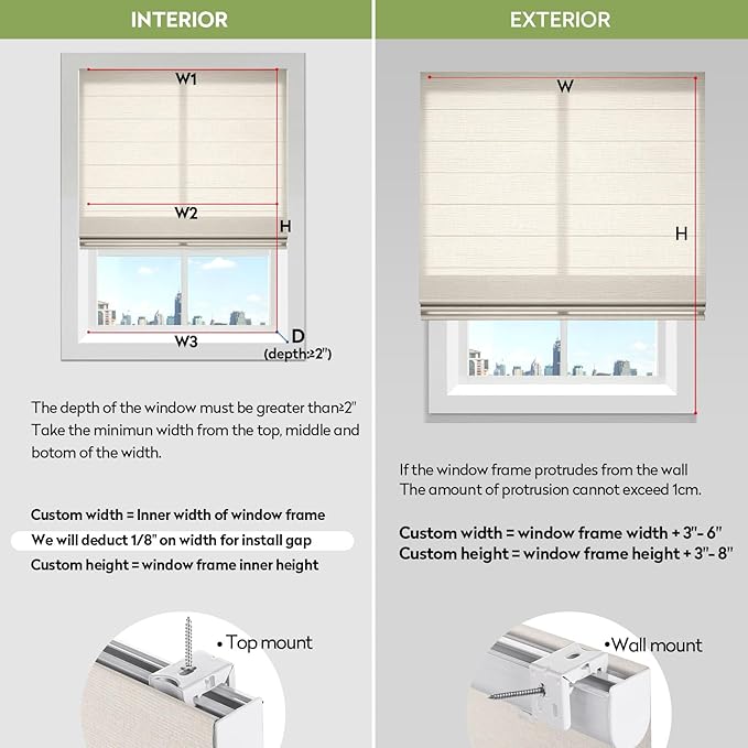 ZSTARR Smart Roman Shades Rechargeable Motorized Blinds with Remote Light Filtering Roman Window Shades Plain Fold Soft for Doors Bedroom, Custom Size (Sheer Beige)