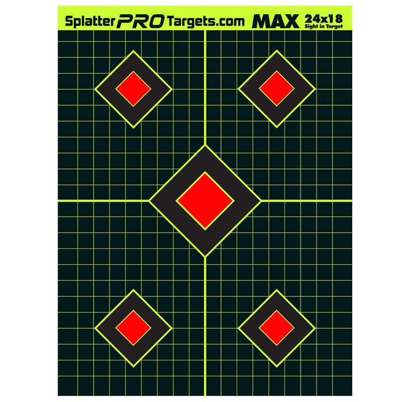 18x24 Extra Large Splatter Targets. Two Color Splatter to Easily See Your Shots! Bright Fluorescent Yellow and White Splatter. (10)