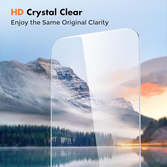 UNBREAKcable 4-Pack iPhone 15 Screen Protector 9H Hardness | 9H tempered glass | 99.99% HD clarity | Double Shatterproof|alignment frame easy install | case-friendly