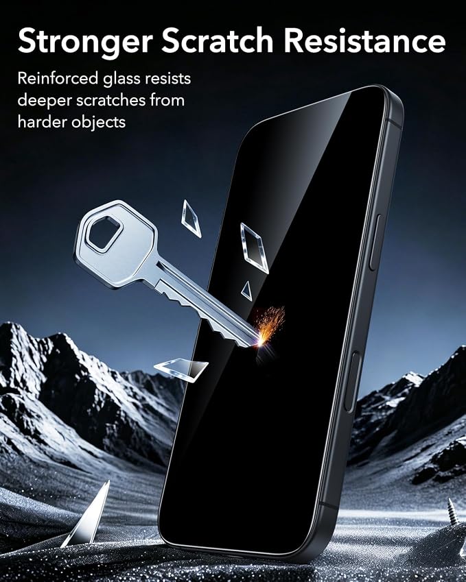 ESR 2 Pack Armorite for iPhone 17 Pro Privacy Screen Protector | Military-Grade Shatterproof 28° Anti-spy UltraFit Tray 9H+ Tempered Glass Auto Dust Removal and Bubble Free