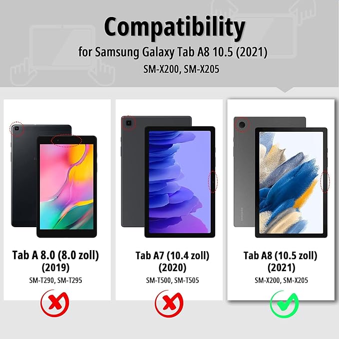 Case for Samsung Galaxy Tab A11 Plus/ A9 Plus 11 Inch PU Leather Multi-Angle Viewing Protective Cover with Card Slots - Blue