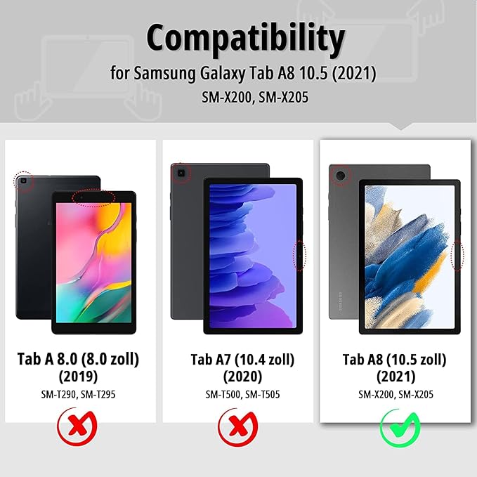 Case for Samsung Galaxy Tab A11 Plus/ A9 Plus 11 Inch PU Leather Multi-Angle Viewing Protective Cover with Card Slots - Blue