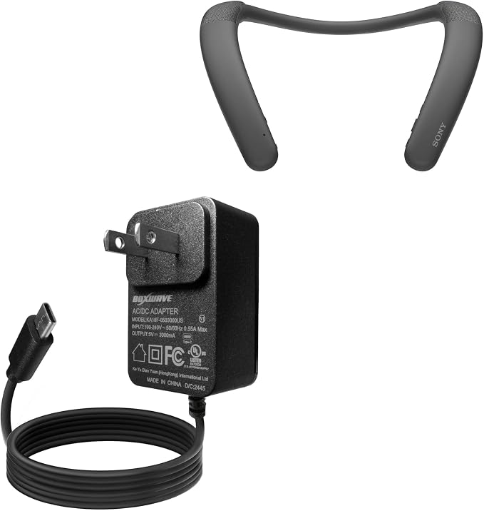BoxWave Charger Compatible with Sony SRS-NB10 - Wall Charger Direct (15W) Rapid Charge Your Device with Built-in 3ft Cable