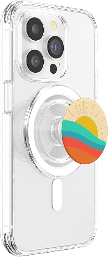 Minimal Sunrise Boho Retro Nature Bohemian Aesthetic Art PopSockets Adhesive PopGrip