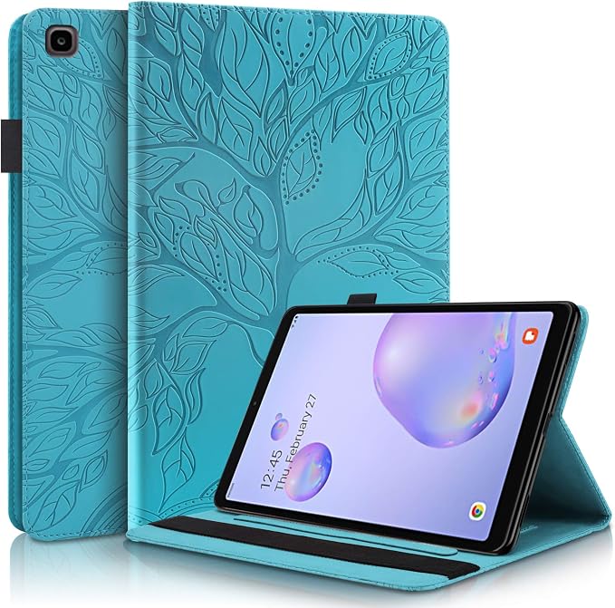 Case for Samsung Galaxy Tab A 8.4'' 2020 SM-T307 PU Leather Folio Stand Cover Protective Shell Lightweight with Pencil Holder Card Pocket Elastic Belt for Galaxy Tab A 8.4 Tablet 2020 - Brown