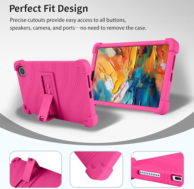 Case for TCL TAB 8 NXTPAPER 5G 8.7-Inch Tablet – Shockproof Silicone Protective Cover with Kickstand Drop-Resistant Business Style (Black)