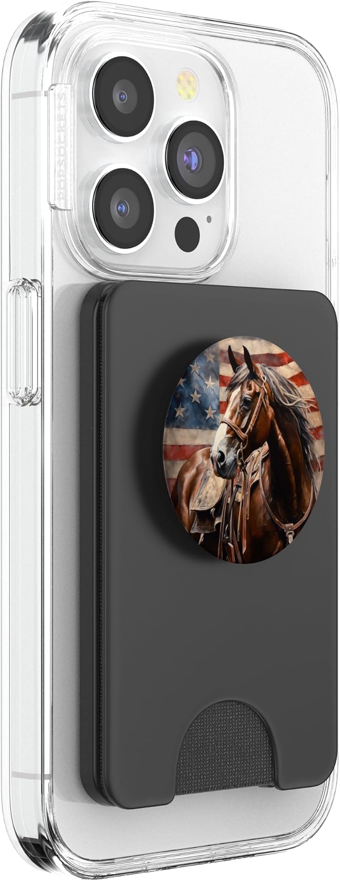 Patriotic Horse American Flag USA PopSockets Adhesive PopGrip