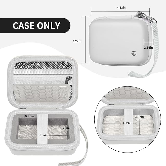 Carrying & Protective Case for Digital Camera, AbergBest 21 Mega Pixels 2.7" LCD Rechargeable HD/Kodak Pixpro/Canon PowerShot ELPH 180/190 / Sony DSCW800 / DSCW830 Cameras for Travel - White