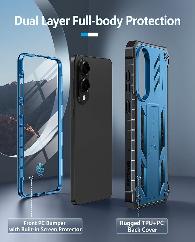 FNTCASE for 11 Pro XL Case Rugged Kickstand 2 Front Frames Black | Built-in Screen Protector 20FT Military-Grade Drop Protection Rugged Heavy Duty Shockproof Full Body Protective Cover