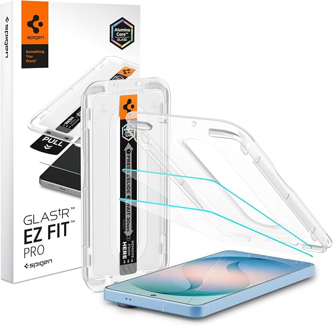 Spigen GlasTR EZ FIT Tempered Glass Screen Protector for Galaxy S24 Ultra | 9H Hardness Tempered Glass Easy Installation Kit Case-Friendly Crystal Clear Touch Responsive Oleophobic Coating