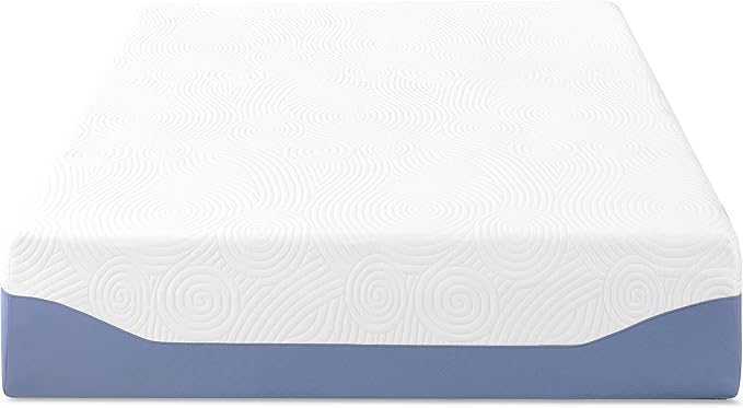 Mellow 14 Inch Cooling Gel-Infused Memory Foam Bed Mattress, Medium Firm Sleep and Breathable Fabric Cover, Twin , Mattress In A Box