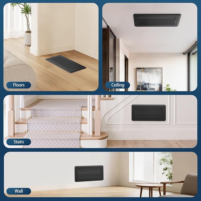 Magnetic Vent Covers with Vent Screen 5.1x11.3 Inch, Ceiling Air Vents to Block