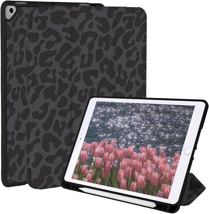 Case for iPad 9th/ 8th/ 7th Generation Case 10.2&amp10.5 Inch (2021/2020/2019 Release) Slim Lightweight Soft Trifold Back Cover with Pencil Holder &amp Auto Sleep/Wake CoverBeige Checkered