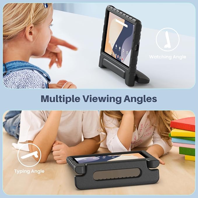 Kids Case for Onn 8 inch Tablet Case Gen 4 2024 (Model:100135923) | Foldable handle highly durable odorless and easy to install suitable for children's learning and play.