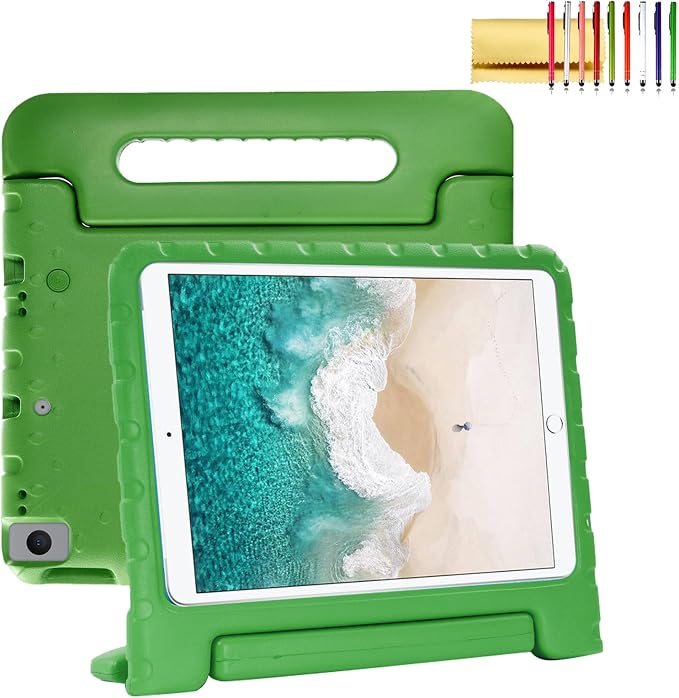 Dteck Kids Case for iPad 10.2 - Shockproof Rugged EVA Handle Stand Child Proof Case for iPad 9/8/7 Generation Black
