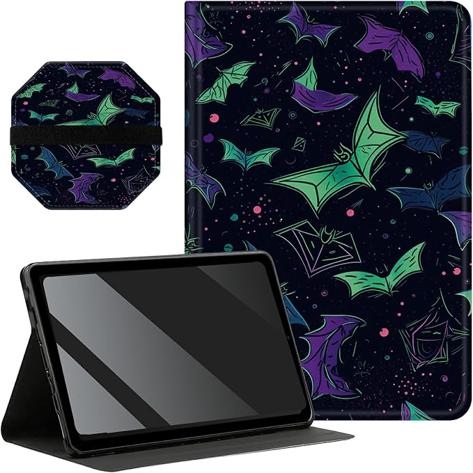 for All-New Kindle Fire HD 10 &amp 10 Plus Tablet (13th/11th Gen 2023/2021 Release) 10.1 + Screen Clean Pad Slim PU Leather Multi-Angle Kickstand Cover with Auto Wake/Sleep Horse with US Flag