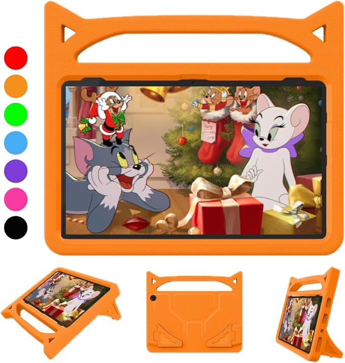 10 inch Tablet case for KidsLight Weight Shock Proof Handle Stand Kids Friendly.2023/2021 Release.Incompatible with TCL iPad Samsung 10in Tablet.(Black)