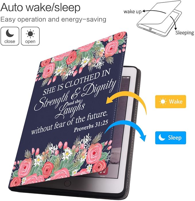 Case for Samsung Galaxy Tab S10 Lite 10.9/ S10 FE 10.9/ S9 FE 10.9/ S9 11 Protective Leather Case Adjustable Stand Auto Wake/Sleep Smart Case - Bible Verse Jeremiah 29:11