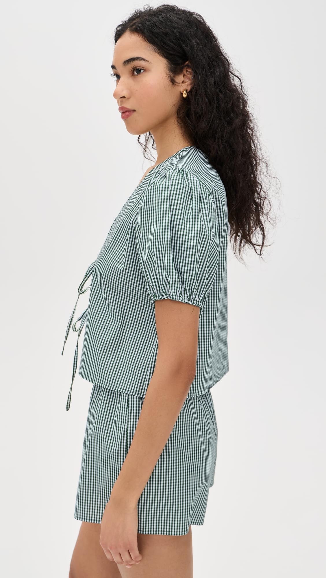 o.p.t Women's Wilder Set, Green Gingham, XS