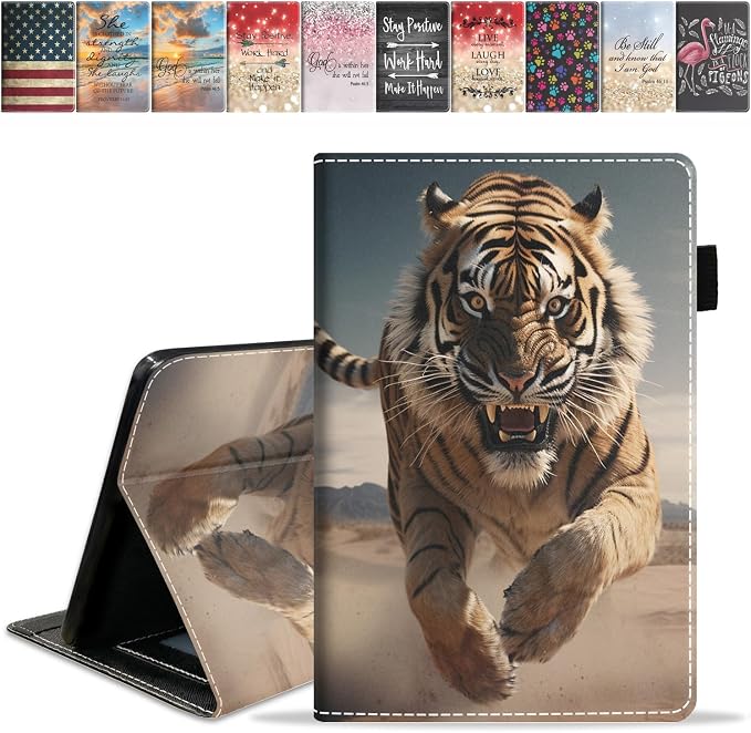 Case for Amazon Fire HD 10 Tablet (9th/7th Generation 2019/2017 Release) Slim PU Leather Cover with Card Slot &amp Auto Wake/Sleep for Fire 10.1 Tablet African American Girl