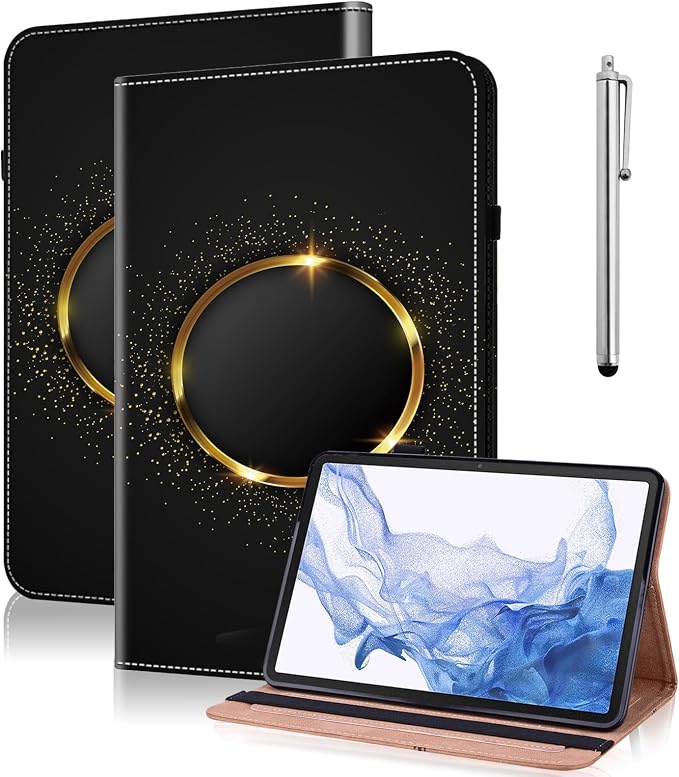 Case for Samsung Galaxy Tab A11 Plus/ A9 Plus 11 Inch PU Leather Tablet Cases Flip Folio Multi-Angle Viewing Stand Protective Cover with Card Slots - Brown Owl
