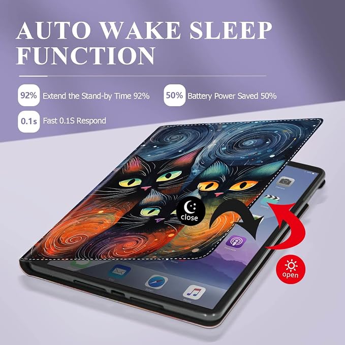 Case for iPad (A16) 11th Generation 11 Inch 2025 / iPad 10th Generation 10.9 Inch 2022 Ultra-Thin Multi-Angle Protective Cover with Auto Sleep/Wake A Dark Horse