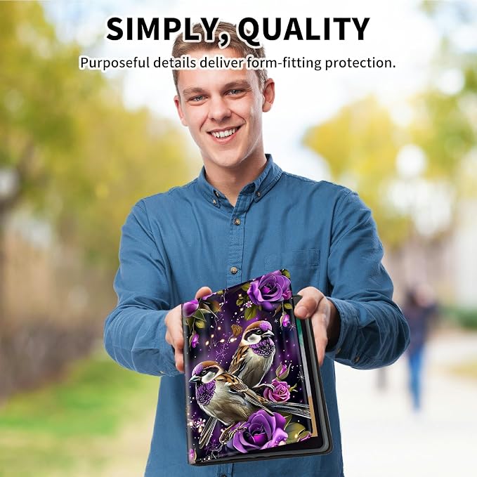 for Samsung Galaxy Tab E 9.6 Inch 2015 (SM-T560/T561/T565/T567) Kickstand Case PU Leather Multiple Viewing Angles Stand Smart Cover for Galaxy Tab E 2015 2 Roses