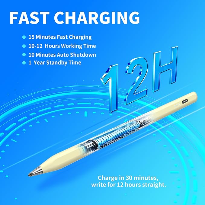 Galaxy Tab A11+ Stylus Pen for Samsung Table A11/A9+/A9 Drawing Stylus for Android Tablets Precise Writing PencilFast ChargingAuto SleepButton on/Off (Black)