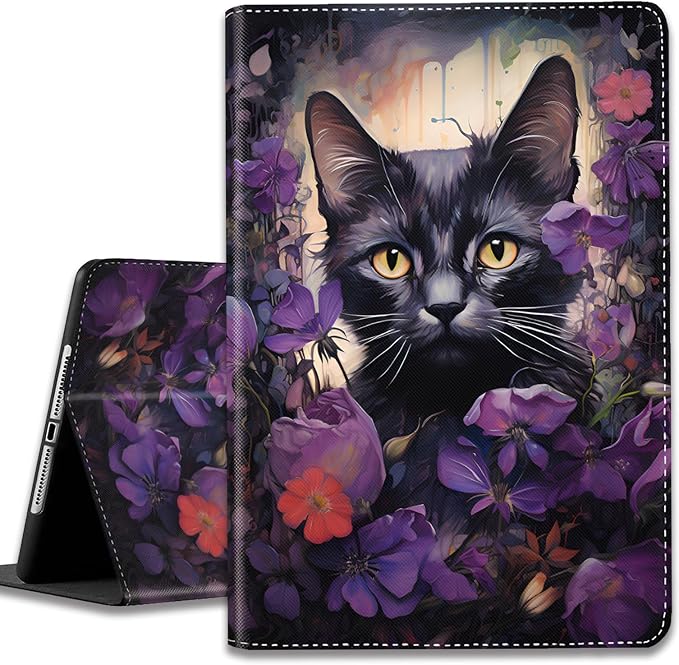 Case for iPad (A16) 11th Generation 11 Inch 2025 / iPad 10th Generation 10.9 Inch 2022 Ultra-Thin Multi-Angle Protective Cover with Auto Sleep/Wake A Dark Horse
