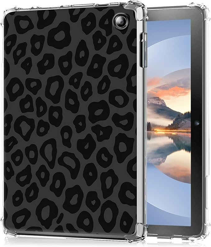 Clear Case for All-New Amazon Kindle Fire HD 10 &amp 10 Plus Tablet (11th Generation 2021 Release) 10.1 Transparent TPU Silicone Protective Shell Shockproof Cover Case Leopard Cow Print