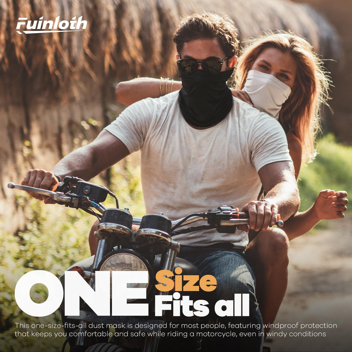 Fuinloth Neck Gaiter, 6 Pack Cooling UV Protection Bandana Face Mask Gator