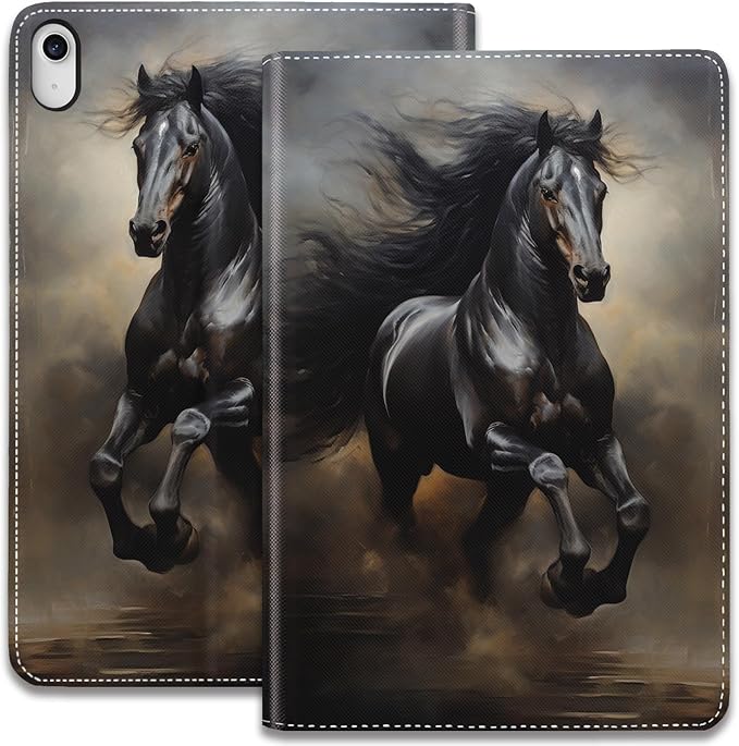 Case for iPad (A16) 11th Generation 11 Inch 2025 / iPad 10th Generation 10.9 Inch 2022 Ultra-Thin Multi-Angle Protective Cover with Auto Sleep/Wake A Dark Horse