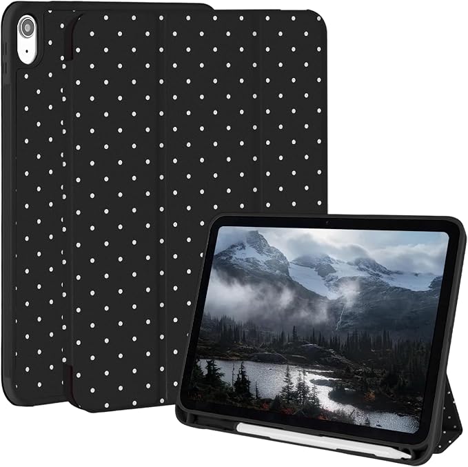 Case for iPad 9th/ 8th/ 7th Generation Case 10.2&amp10.5 Inch (2021/2020/2019 Release) Slim Lightweight Soft Trifold Back Cover with Pencil Holder &amp Auto Sleep/Wake CoverBeige Checkered