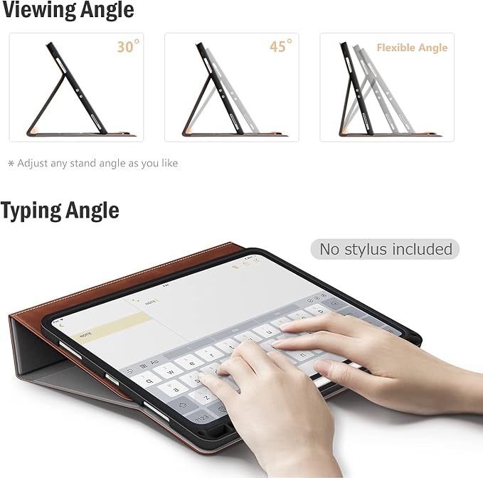Antbox Case for iPad Pro 11 inch 4th/3rd/2nd/1st Generation Black | Vegan Leather with Pencil Holder Auto Sleep/Wake Function iPad Pro 11 Cover
