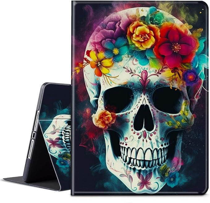 for Microsoft Surface GO 3/GO 2 Case with Adjustable Stand &amp Auto Wake/Sleep PU Leather Slim Smart Protect Cover - African Women Red Hair