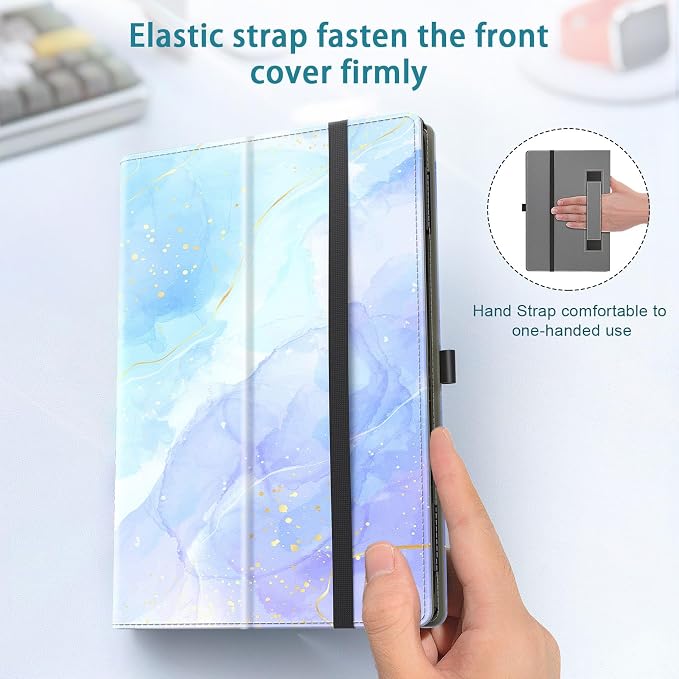 Case for All-New Amazon Fire HD 10 Tablet (13th/11th Generation 2023/2021 Release) 10.1 - Slim Folding Stand Cover with Auto Wake/Sleep Hand Strap &amp Stylus Pen Holder Black Cat
