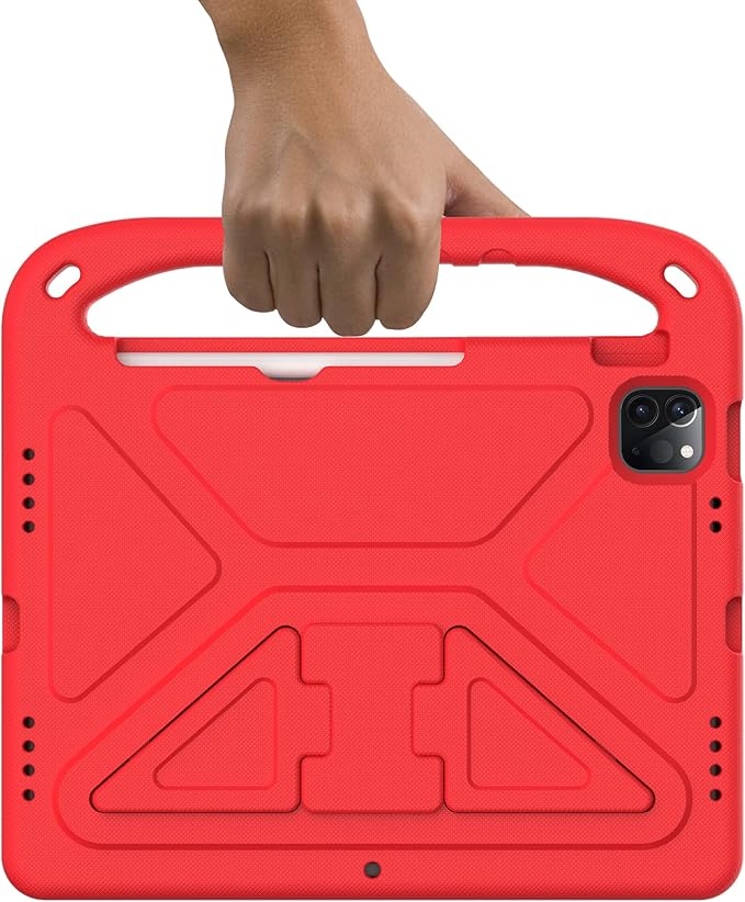 Dteck Kids Case for iPad 10.2 - Shockproof Rugged EVA Handle Stand Child Proof Case for iPad 9/8/7 Generation Black