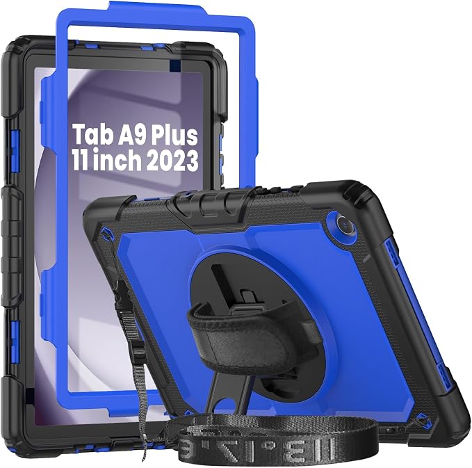 Case Compatible with Galaxy Tab A11 Plus 2026/ A9 Plus 2023 11-Inch Model SM-X230/SM-X236/SM-X238/SM-X210/SM-X216/SM-X218 with Screen Protector Pen Holder Stand Shoulder Strap Handle Grip
