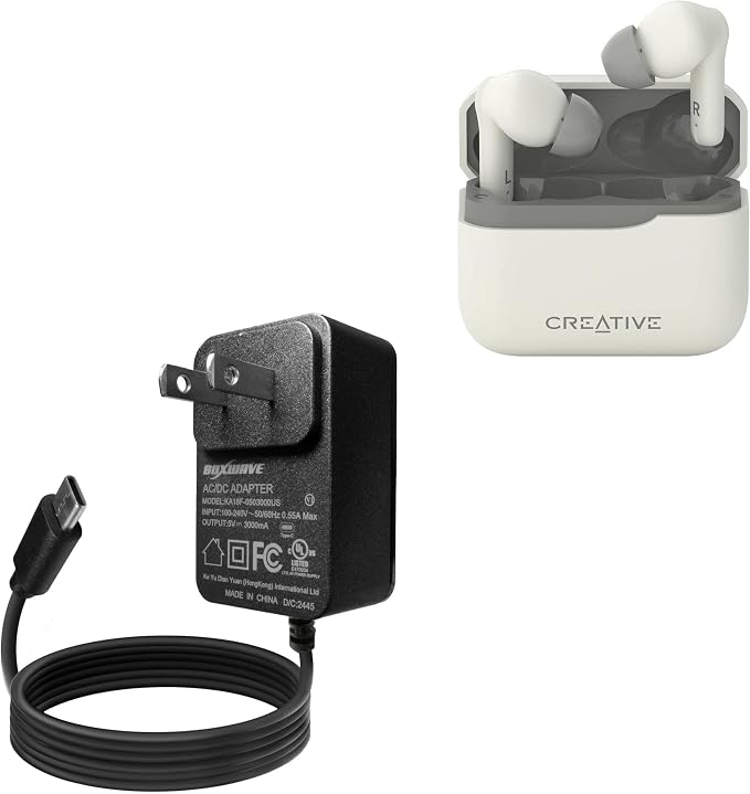 BoxWave Charger Compatible with Creative Labs Zen Air Plus - Wall Charger Direct (15W) Rapid Charge Your Device with Built-in 3ft Cable